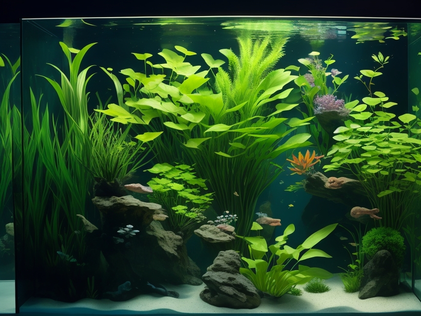 A planted aquarium